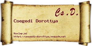 Csegedi Dorottya névjegykártya